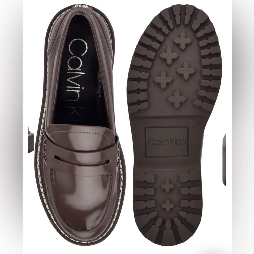 Calvin Klein Suzie Penny Loafer, Dark Brown